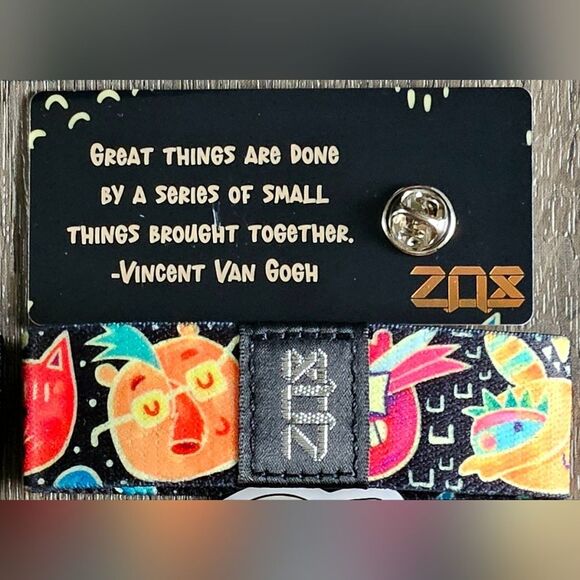 ZOX "YOU'RE CAPABLE OF GREAT THINGS" #845 UNRELEASED GOLDIE VAN GOGH WRISTBAND - Picture 2 of 6